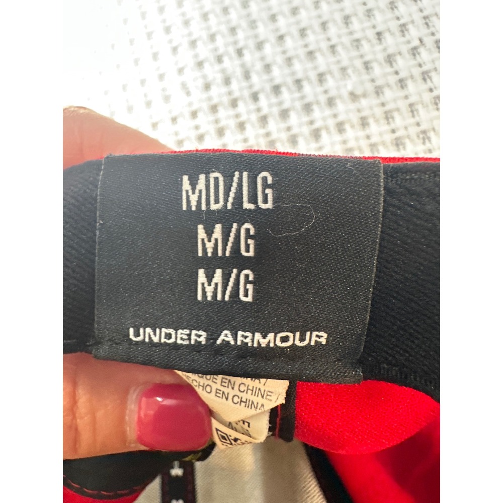 Under Armour Hat Kids MD/LG Red Camo Stretch Fit‎ 1273197 Baseball Cap Sporty - Picture 4 of 12